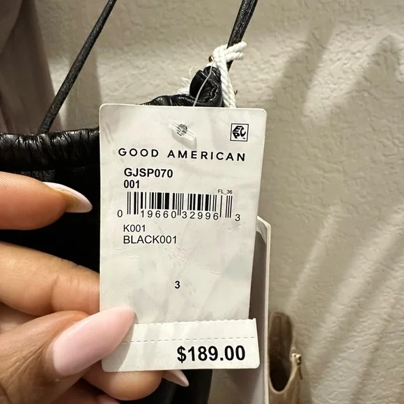 Good American Black Faux Leather Outfit | SOLD OUT in stores! - Picture 4 of 10